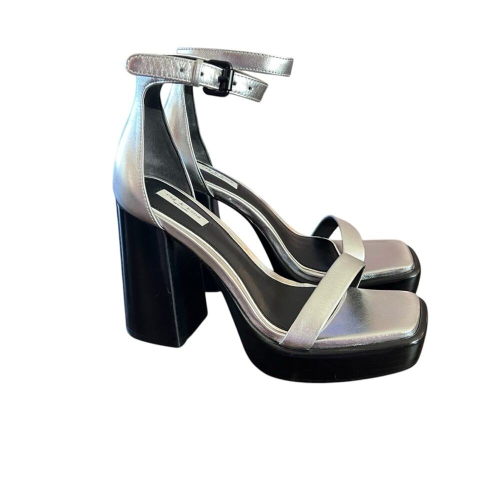 Rag & Bone Matrix Leather Ankle Strap Platform High Heel Sandals NEW EU 37 US 7